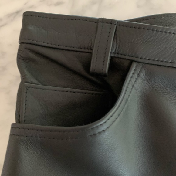 Mens leather motorcycle pants, beautiful leather, lined size 40” x 28” - Picture 5 of 11